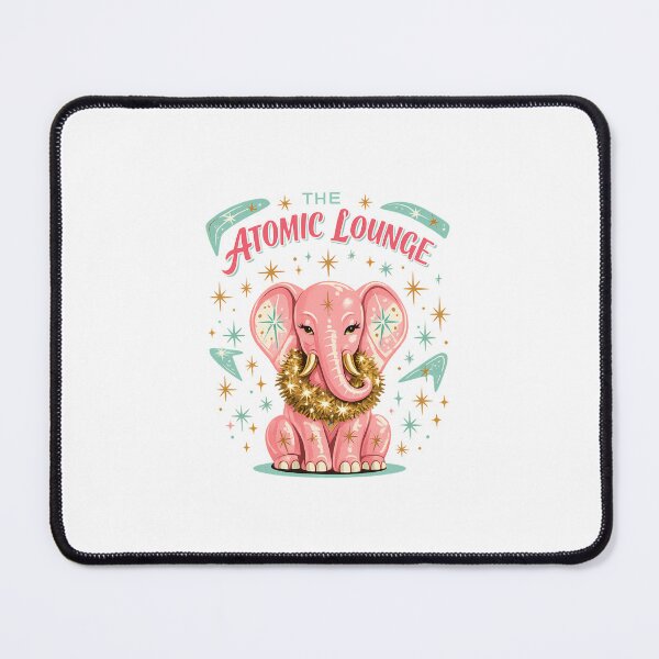 Item preview, Atomic Lounge Pink Elephant Mid Century Modern Kitsch designed and sold by chattsuede.