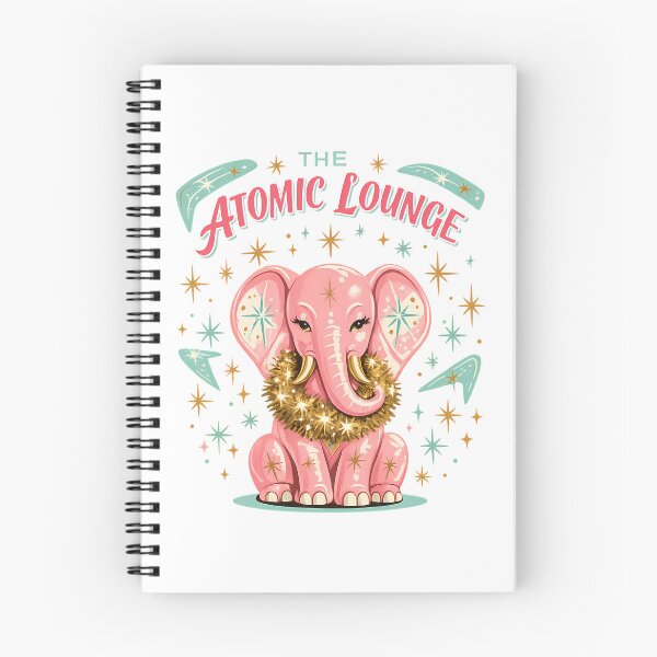 Item preview, Atomic Lounge Pink Elephant Mid Century Modern Kitsch designed and sold by chattsuede.