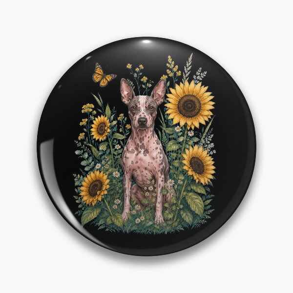 Item preview, Dueño de un perro American Hairless Terrier con arte Cottagecore de girasol designed and sold by TerryConnells.