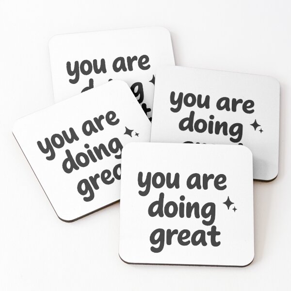 Item preview, you are doing great – minimal motivational typography design designed and sold by Lovestickerco.