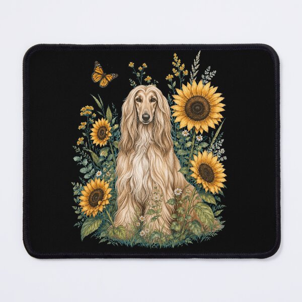 Item preview, Afghan Hound With Sunflower Cottagecore Art Dog Owner designed and sold by TerryConnells.