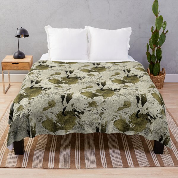 Item preview, Monochromatic Olive Green Underwater Abstract Pattern designed and sold by Artistestella.