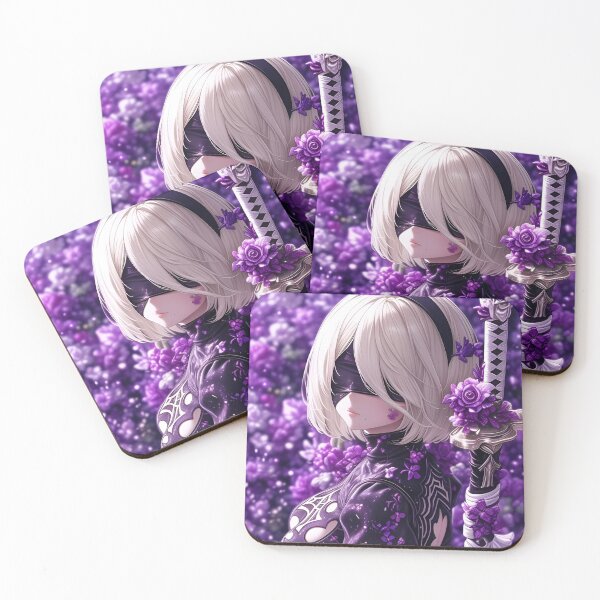 Item preview, 2B Anime Girl Purple Aesthetic Cyberpunk Waifu Gaming Manga  designed and sold by Dyan4.