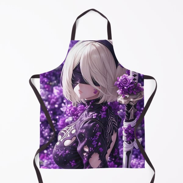 Item preview, 2B Anime Girl Purple Aesthetic Cyberpunk Waifu Gaming Manga designed and sold by Dyan4.