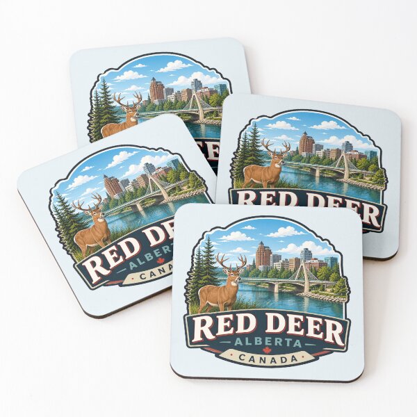Item preview, Red Deer, Alberta, Canada -   River Bridge Cityscape designed and sold by Myra365Art.