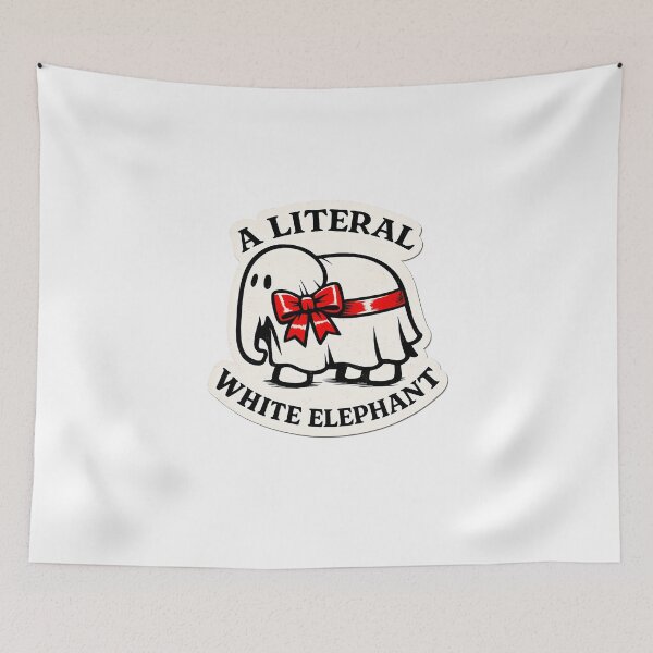 Item preview, Literal White Elephant Gift Exchange Christmas designed and sold by chattsuede.