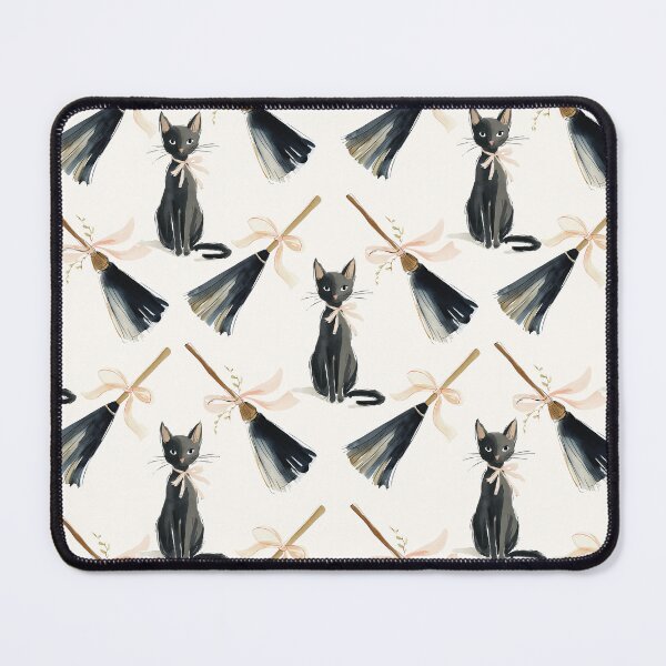 Item preview, Bootique Watercolor Cats & Brooms designed and sold by LMHDesigns.