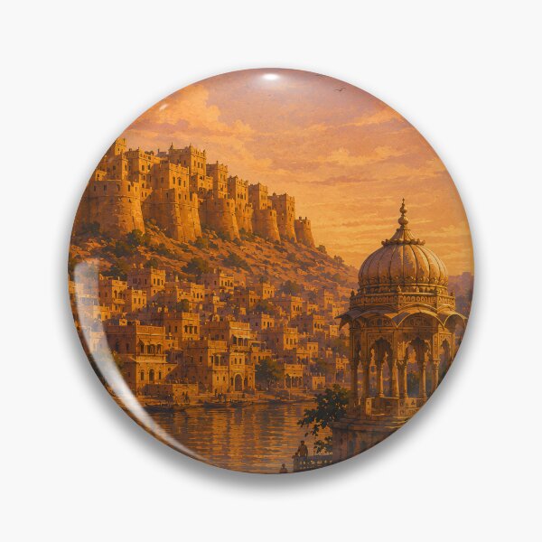 Item preview, Golden Sunset Over Jaisalmer Fort designed and sold by RajRang.