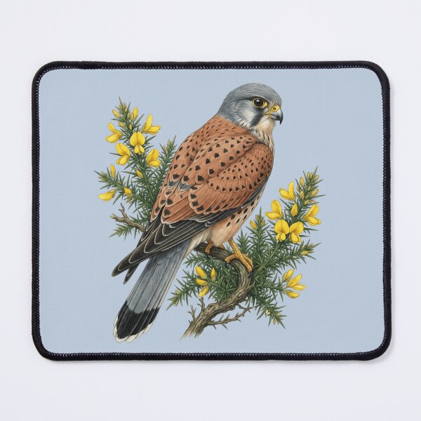 Item preview, Common Kestrel Bird Botanical Illustration designed and sold by BirdsnStuff.