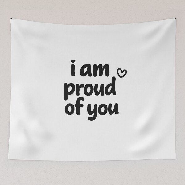Item preview, i am proud of you – minimal motivational typography design designed and sold by Lovestickerco.