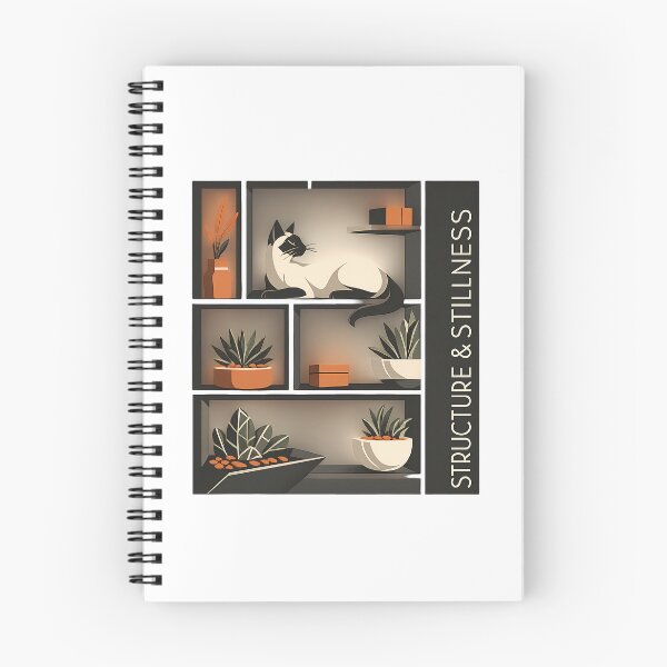 Item preview, Structure Stillness Siamese Cat Minimalist Home Decor designed and sold by chattsuede.
