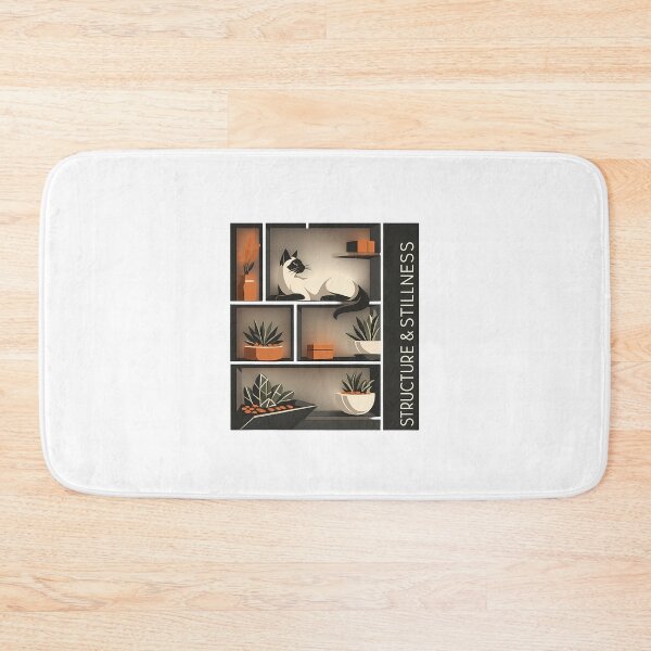 Item preview, Structure Stillness Siamese Cat Minimalist Home Decor designed and sold by chattsuede.