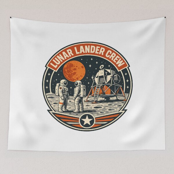 Item preview, Lunar Lander Crew Patch Vintage Apollo Mission designed and sold by chattsuede.