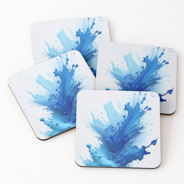 Item preview, Blue Paint Splash Abstract – Vibrant Liquid Motion Sticker designed and sold by Picmagico.