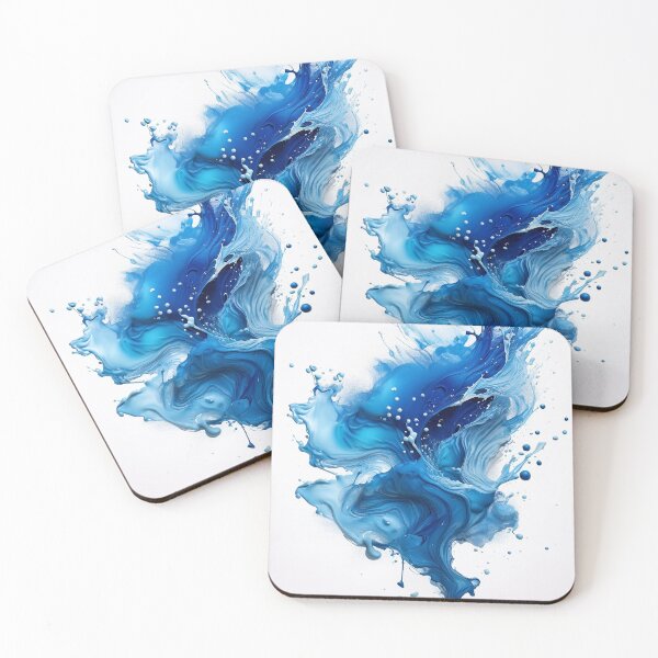 Item preview, Blue Liquid Splash Abstract – Artistic Paint Motion Sticker designed and sold by Picmagico.