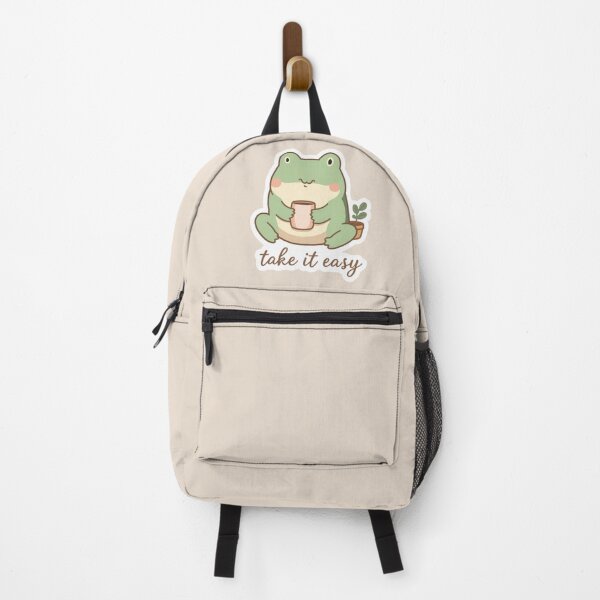 Item preview, Take It Easy Frog Sticker – Cozy Minimal Self Care Aesthetic designed and sold by Digital_products_0111.