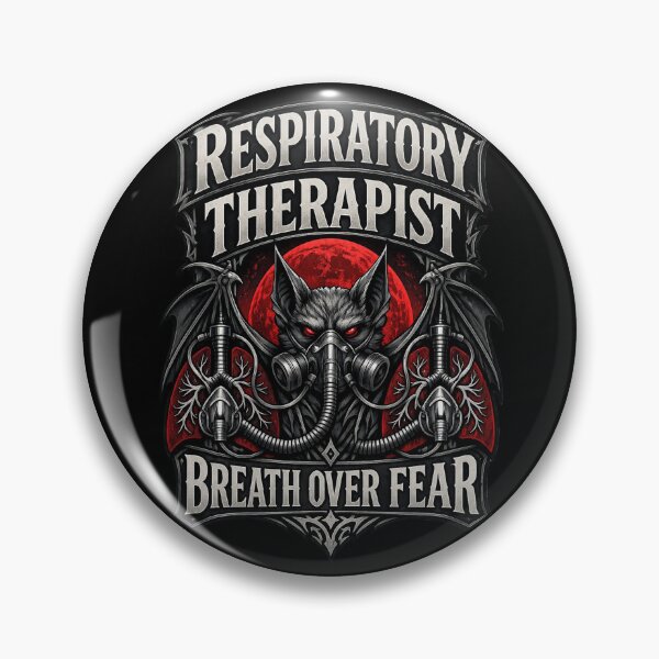 Item preview, Gothic Bat Respiratory Therapist Breath Over Fear Dark Healthcare Halloween Awareness Design designed and sold by ClinicalHubs.