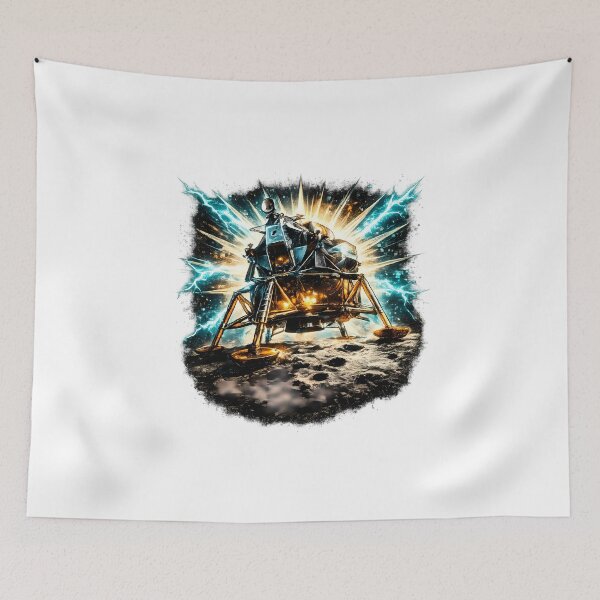 Item preview, Cinematic Apollo Lunar Module Dramatic Moon Landing designed and sold by chattsuede.