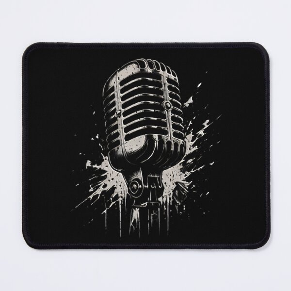 Item preview, Vintage Retro Microphone Musician Music Production Studio Mics Vintage Microphone Mixer Black and White Graphic designed and sold by Jt41.