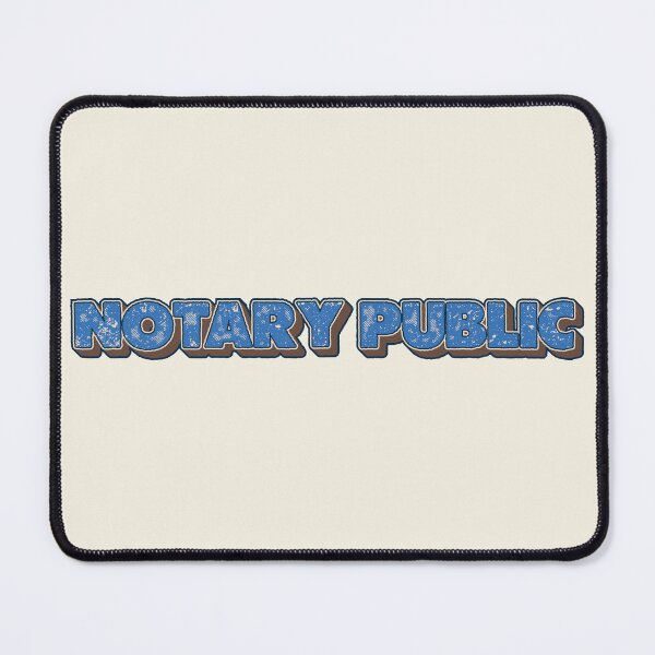 Item preview, Retro Blue Notary Public Lettering designed and sold by NotaryLife.