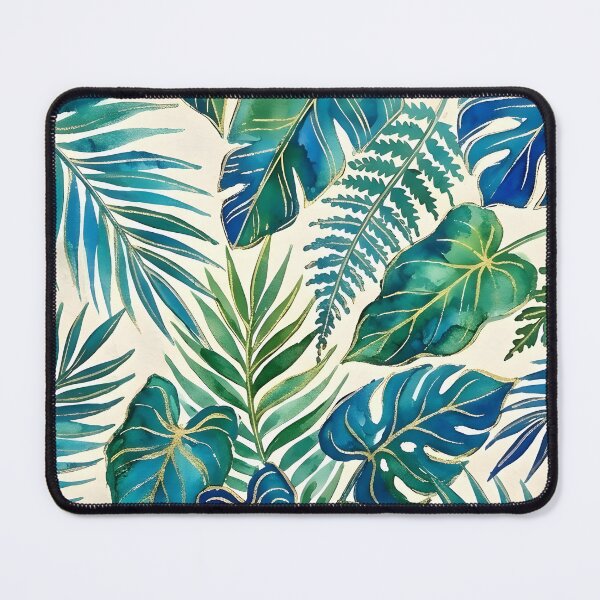 Item preview, Blue and Green Tropical Leaves designed and sold by GraphicsClub.