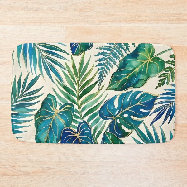 Item preview, Blue and Green Tropical Leaves designed and sold by GraphicsClub.