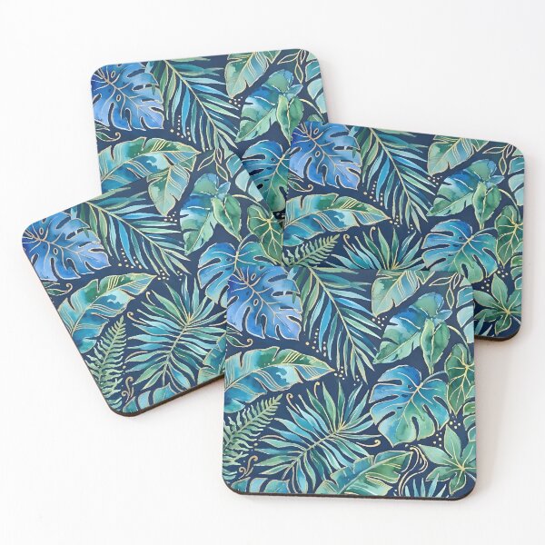 Item preview, Blue and Green Tropical Leaves designed and sold by GraphicsClub.
