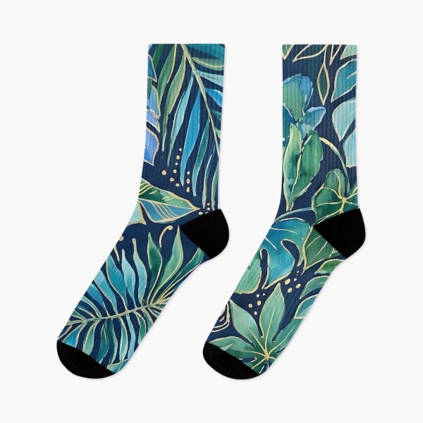 Item preview, Blue and Green Tropical Leaves designed and sold by GraphicsClub.