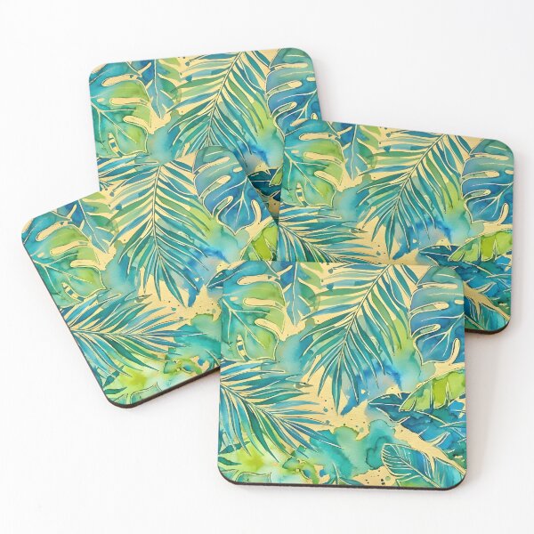 Item preview, Blue and Green Tropical Leaves designed and sold by GraphicsClub.