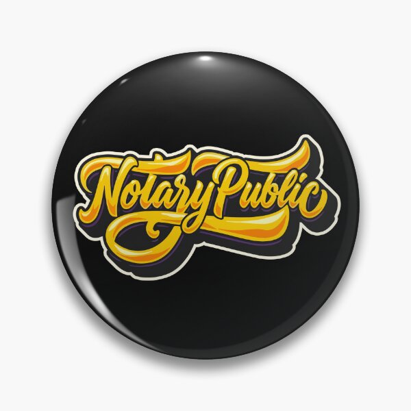 Item preview, Gold Script Notary Public Design designed and sold by NotaryLife.