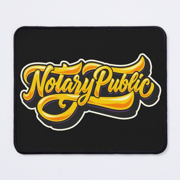 Item preview, Gold Script Notary Public Design designed and sold by NotaryLife.