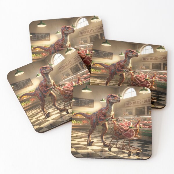 Item preview, Velociraptor Visits the Butcher designed and sold by Tridentulus.