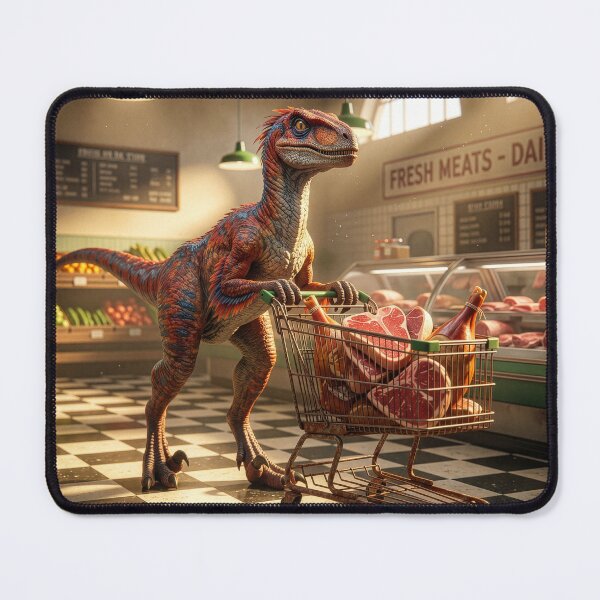 Item preview, Velociraptor Visits the Butcher designed and sold by Tridentulus.