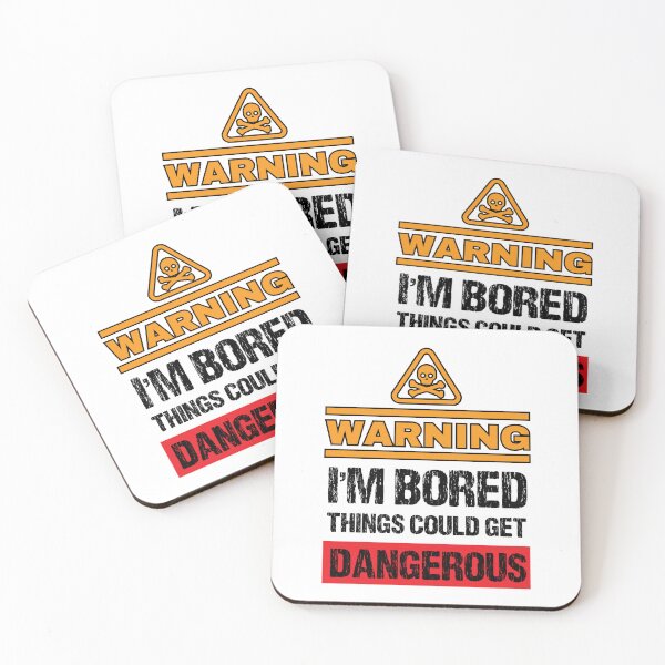 Item preview, Bored Caution Sign Joke - Funny Warning Sign Humor designed and sold by WIZECROW.