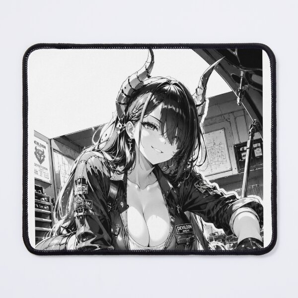 Item preview, Anime Mechanic Girl – Black and White Automotive Waifu designed and sold by Ericks0087.