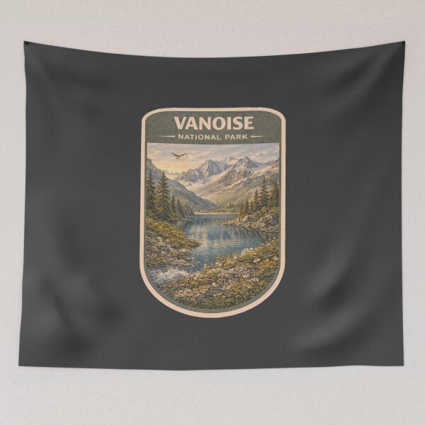 Item preview, Vintage French National Park Prints: Vanoise National Park designed and sold by PinUpPizzazz.