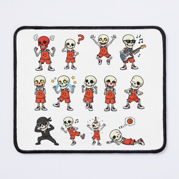 Item preview, Funny Skeleton Basketball Sticker Pack — Skull Player Expression Meme Characters designed and sold by RamyGallery.