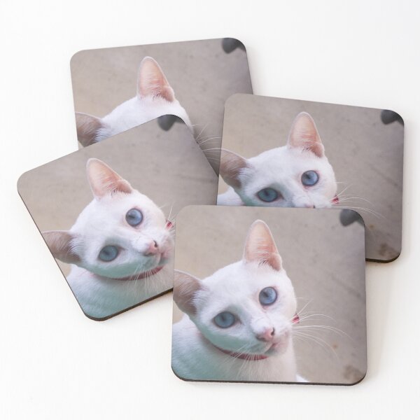 Item preview, Blue Eyed White Cat designed and sold by ROSE ANN BANILAR.