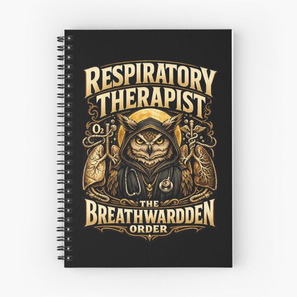Item preview, Gothic Owl Respiratory Therapist The Breathwarden Order Dark Medical Fantasy Design designed and sold by ClinicalHubs.