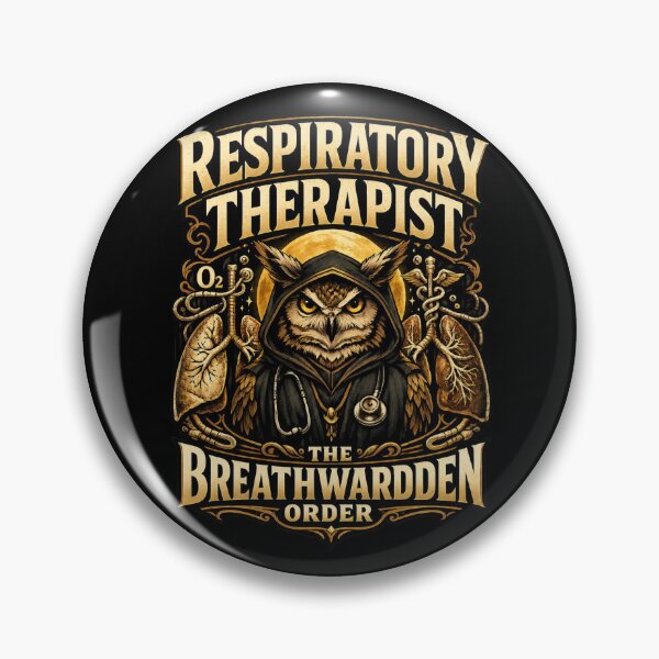 Item preview, Gothic Owl Respiratory Therapist The Breathwarden Order Dark Medical Fantasy Design designed and sold by ClinicalHubs.