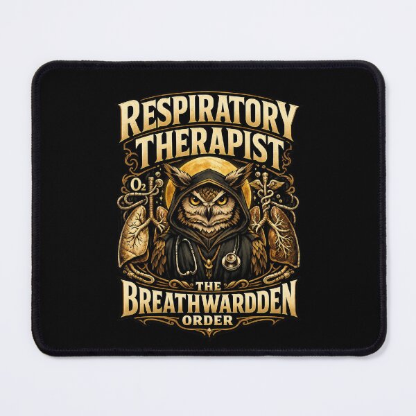 Item preview, Gothic Owl Respiratory Therapist The Breathwarden Order Dark Medical Fantasy Design designed and sold by ClinicalHubs.
