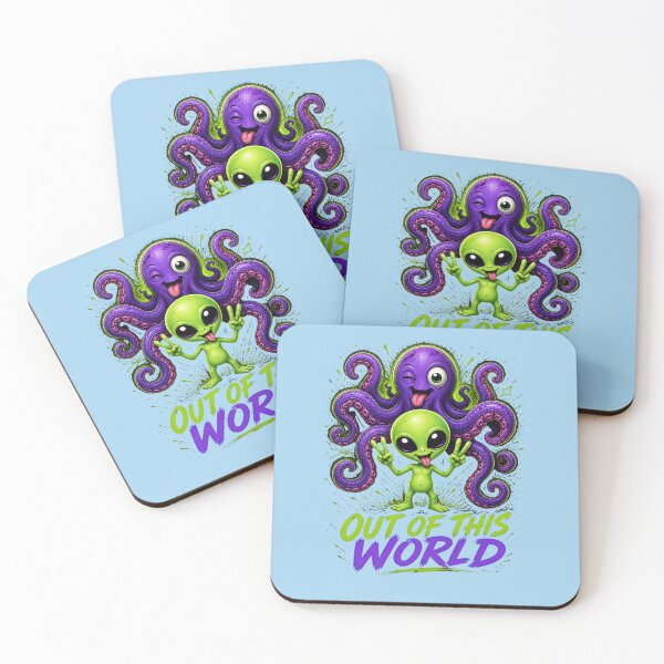 Item preview, Out Of This World – Funny Alien and Octopus Design designed and sold by Aimetoi.