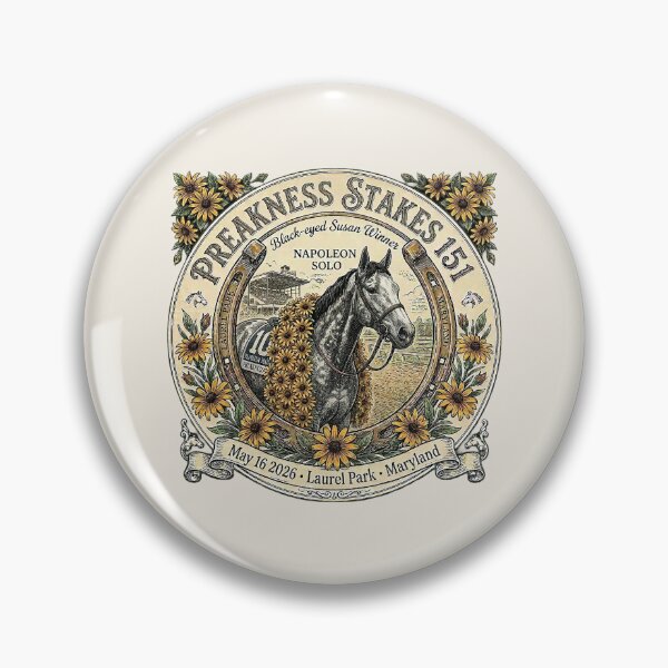 Item preview, Napoleon Solo Wins the 2026 Preakness Stakes 151 Horse Racing Design designed and sold by Ginny Luttrell.