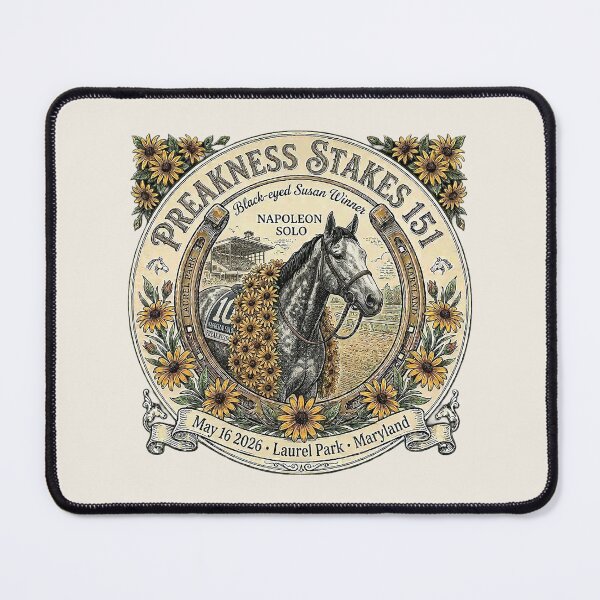 Item preview, Napoleon Solo Wins the 2026 Preakness Stakes 151 Horse Racing Design designed and sold by Ginny Luttrell.