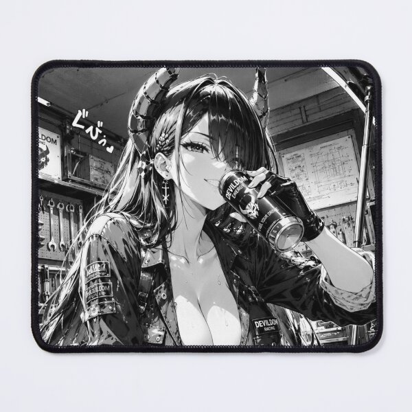 Item preview, Anime Mechanic Girl – Black and White Automotive Waifu designed and sold by Ericks0087.