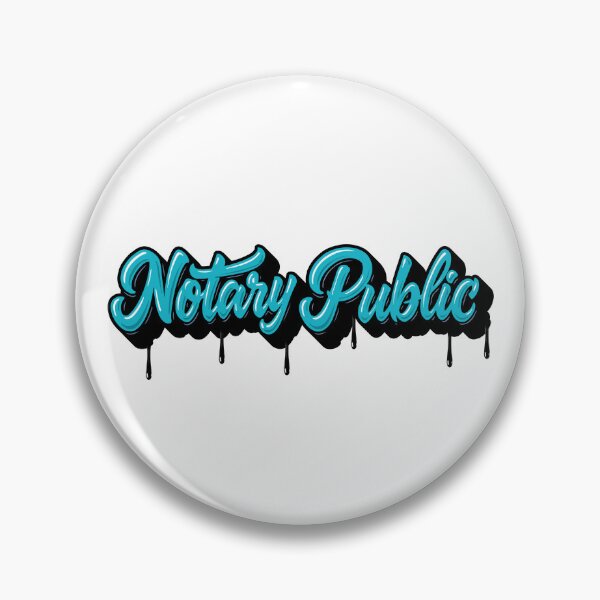 Item preview, Turquoise Script Notary Public Art designed and sold by NotaryLife.