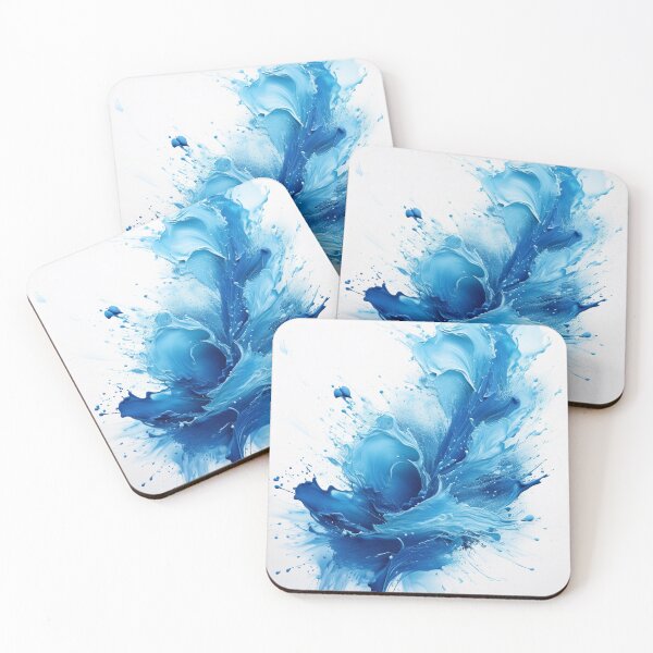 Item preview, Blue Paint Burst Abstract – Dynamic Liquid Motion Art Sticker designed and sold by Picmagico.