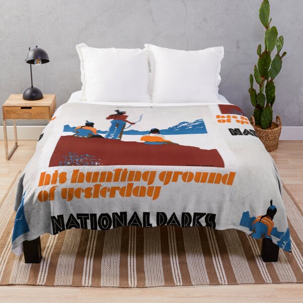 Item preview, Vintage National Parks Poster | Dorothy Waugh Art Deco Print | 1930s Native American Figures | WPA Era Wall Art | Art Deco Style designed and sold by artofuniverse.