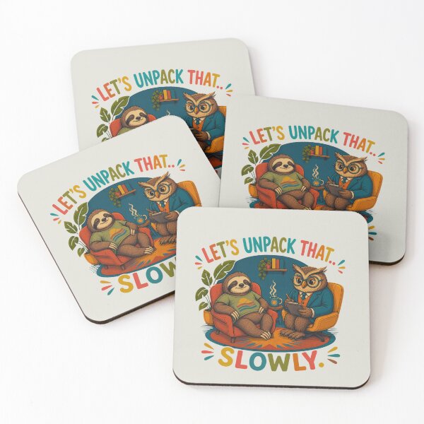 Item preview, Let’s Unpack That… Slowly – Funny Sloth Therapy T-Shirt designed and sold by Aimetoi.