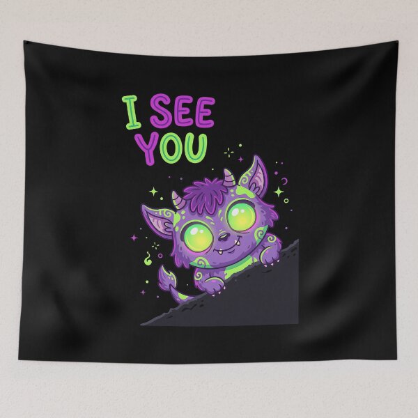 Item preview, Cute Spooky Monster Neon Pop Art Monster Illustration designed and sold by SplashTastic.
